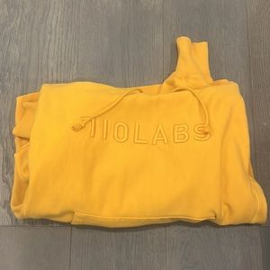710 LABS YELLOW HEAVY EMBROIDERED HOODIE